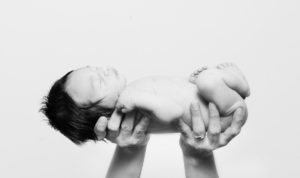 black and white newborn