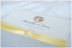 wedding invitation and ring