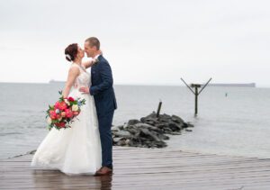 outdoor wedding Annapolis, MD, bride and groom portraits
